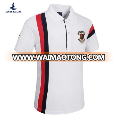 China factory cheap custom mens polo collar striped t shirt