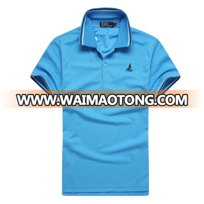 China factory-direct contrast collar polo shirt Men's Victory Solid Golf Polo Men's Dry Victory Stripe Polo